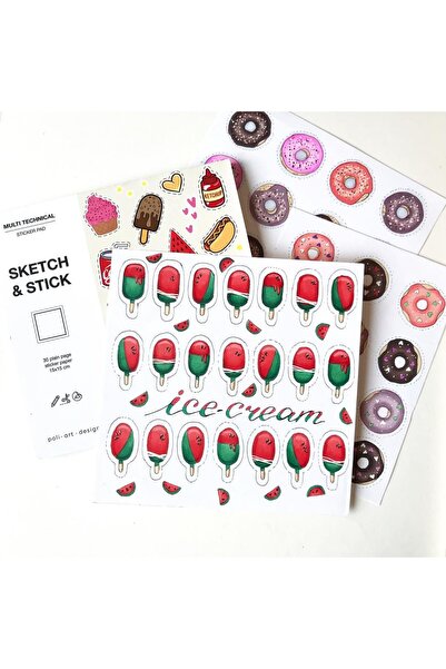 Poli Art Design ألبوم ملصقات مربع مقاس 15 × 15 سم (للتقنيات المختلطة)