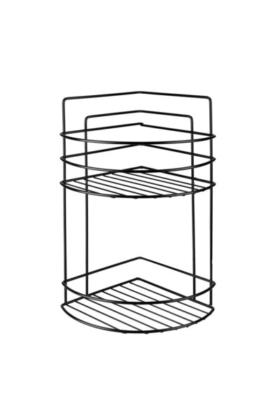 nilşah طقم منظم زوايا الحمام باللون الأسود مكون من قطعتين