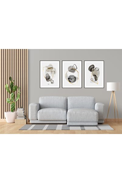 HEDİYEALMANGEREK Çerçeve Görünümlü Mdf Tablo 3 Lü Set