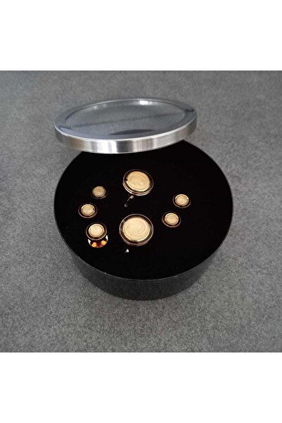 PROMOSTURKEY Rose Gold Sedef Taşlı Yuvarlak Ithal Çelik Kasa Smokin Set Kol D...