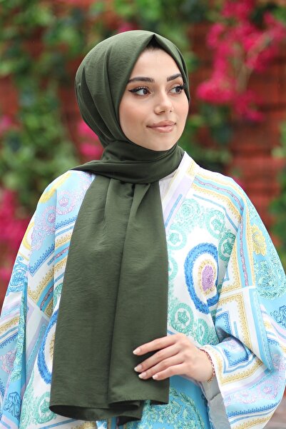 AFVENTE Χακί βαμβακερό σάλι Cazz