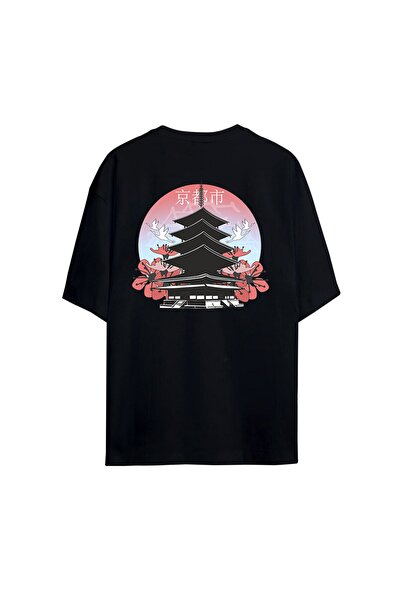 Unisex Siyah Kyoto T-shirt