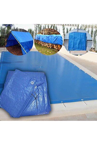 SeraTrend 5x7 Metre Ebatlı Branda Yağmur Kar Su Geçirmez Halkalı Koruma Branda Inşaat Örtüsü Saman Çadırı Tent