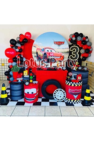 LOTUS PARTY 80 τεμάχια - Σετ αλυσίδας με μπαλόνι Lightning Mcqueen Special Da...
