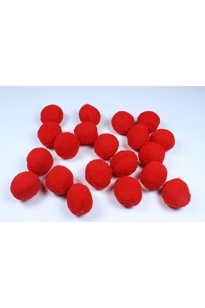 damlakids Red Soft Plush Pompom 100 Pieces 2 Cm