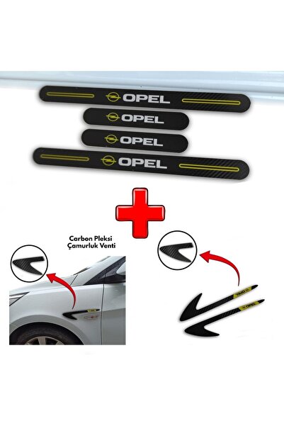 Lazer Store Opel Corsa D Uyumlu Carbon Kapı Eşiği + Carbon Çamurluk Venti