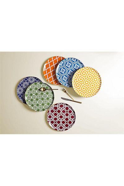 Porland Morocco Patterned Cake Plate - Set of 6