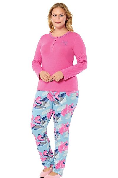 Alperi 79-34 Women's Plus Size Long Sleeve Pajamas Set