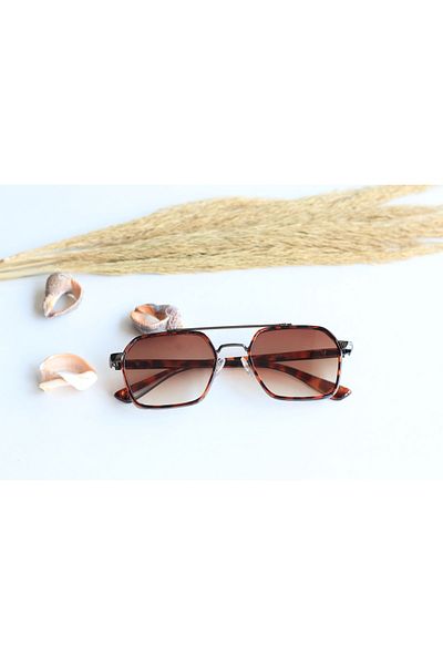 LOOKUP Unisex Sunglasses Uv 400 Protected New Fashion 2022 Leopard Frame Brown Glass Vintage