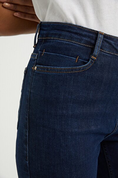 Trn JNS Γυναικείο μαμά τζιν σκούρο μπλε