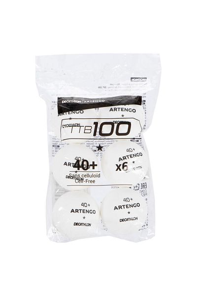 Decathlon Ttb100 by Table Tennis Ball 40+ 6 Pieces White Europestore