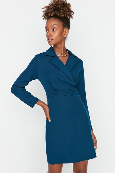 Trendyol Collection Rochie țesută la dublu piept ulei TWOAW23EL00360