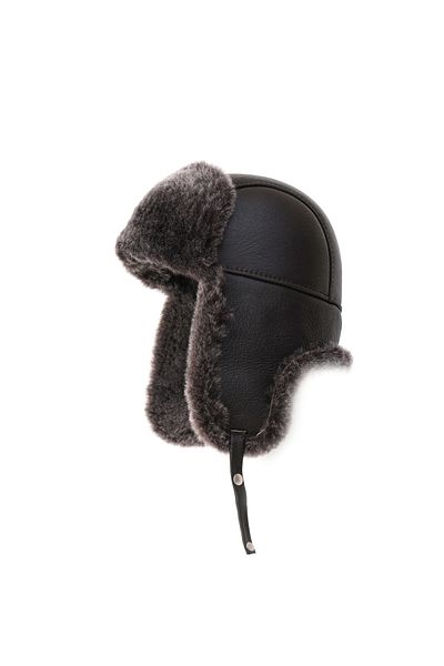 Mumcu's Leather Unisex Brown Genuine Leather Pilot Cap