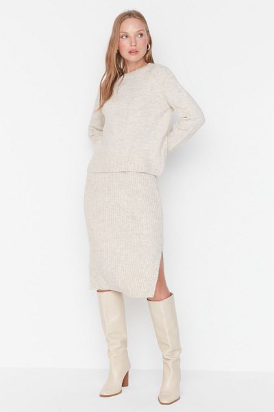 Trendyol Collection Soft Textured Stone Knitwear Set - Twoaw23Au00217