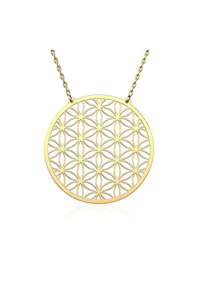İNDİGO TAKI Yaşam Çiçeği Altın Kaplama Gümüş Kolye