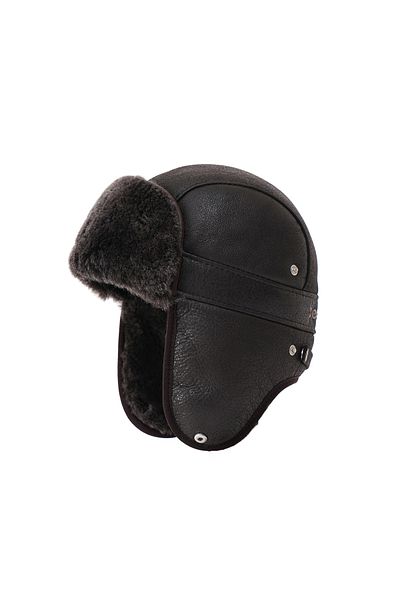 Mumcu's Leather Furry Leather Winter Pilot Hat