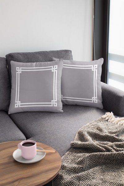 Viva Home 43x43cm Framed Premium Thai Feather Double Sided Throw Pillow Pillowcase Woven Fabric Krl280