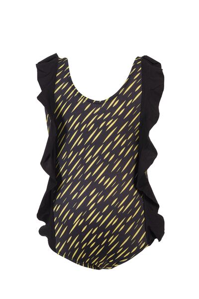 TESMAY Girl's Swimsuit Frilly New Season Polyamide Slim Fit Thin Lined Water Repellent