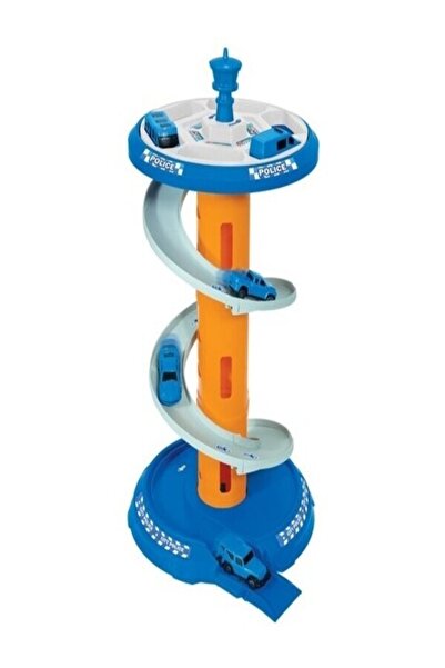 JRK Oyuncak Polis Araçları Otopark Seti 360 Derece Dönen Polis Araçları Garajı