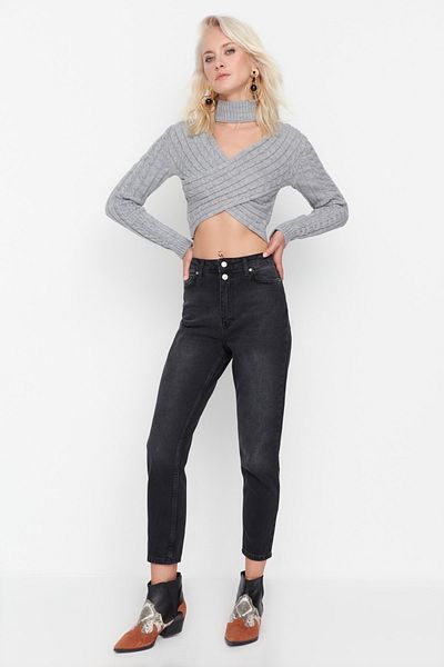 Trendyol Collection Jeans - Schwarz - Mom