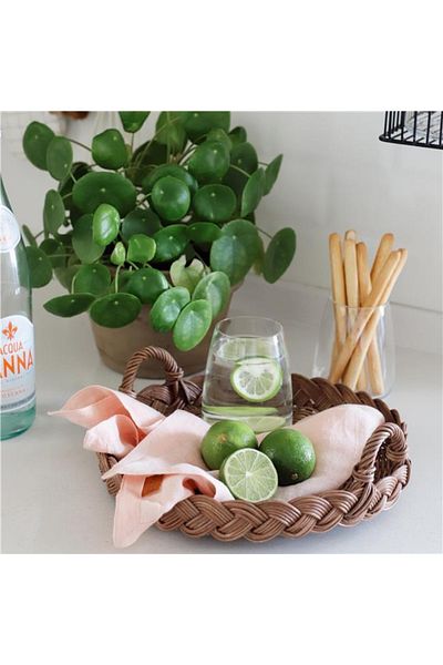 Akayev 25 cm Wide Rattan Tray with Handle