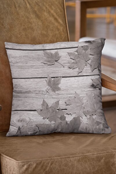 Viva Home 43x43cm Husă de pernă din țesătură premium din pene thailandeze, cu două fețe, Çınar 3d Krl140