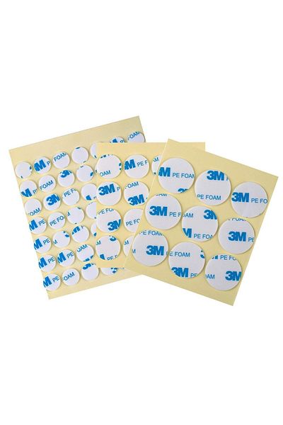 Hdg 40 Pieces Round Cut Double Sided Foam Tape 30 Mm Diameter - 3m Adhesive