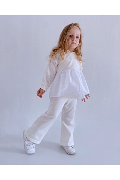 Le Petite Sole Girl's Ecru Cozy Tracksuit Set