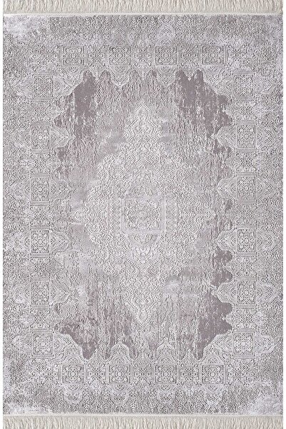 Pierre Cardin Perla Xp08b Antrasit Gri Beyaz Modern Saçaklı Halı