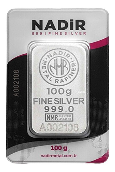 Tuğrul Kuyumculuk 100 Gram Külçe Gümüş 999 Ayar