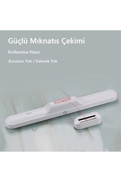 SeKaTech Banyo Yatak Odası Mıknatıslı Kabin Makyaj Tıraş Led Işık Usb Şarjlı Kablosuz Led Lamba