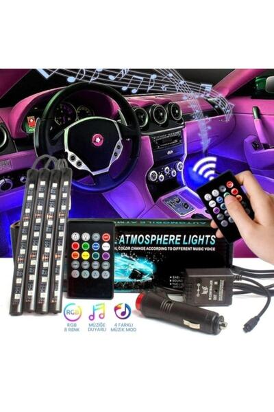 Genel Markalar Ayt Honda Civic Fb7 Uyumlu Rgb Ayak Altı Led Aydınlatma Sese D...