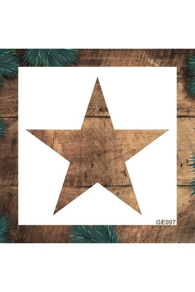 STENCİLTASARIM Stencil Tasarım Ge097 Yıldız- Dekoratif Duvar, Eşya,kumaş,faya...