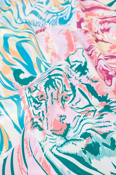 FARM ANİMALS Πετσέτα θαλάσσης Unisex με στάμπα White Tiger