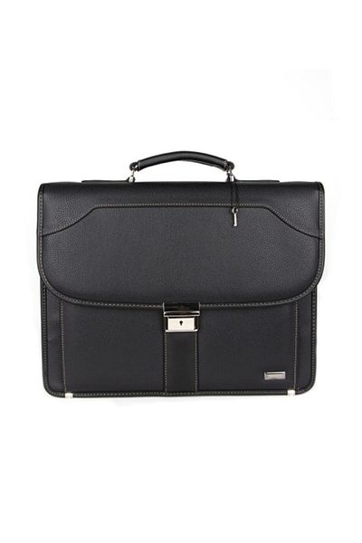 MORCA Classic Lockable Faux Leather Briefcase Laptop Bag