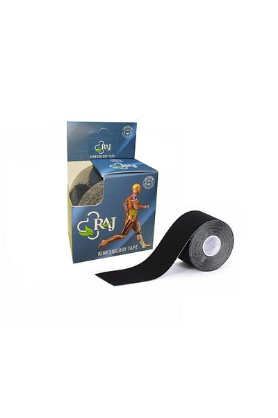 RAJ Tape Black Red Color Kinesio Pain Patch 5 Meters X 5 Cm