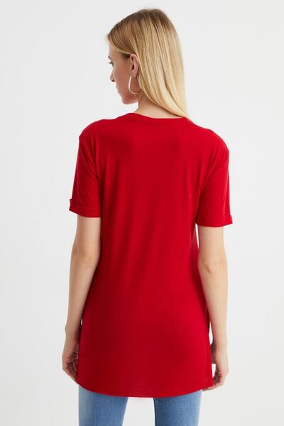 ALEXANDERGARDI Crew Neck Slit Detailed T-shirt - b22-23800