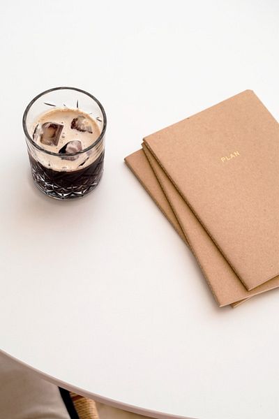 Matt Notebook Set de caiete A5 4 buc. Cusut croitor cu rigle Kraft reciclat