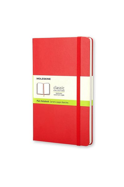 Moleskine Caiet simplu cu copertă rigidă de buzunar, roșu