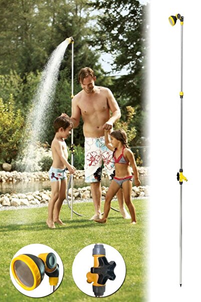 Binbirreyon Φορητό ντους κήπου με βαλβίδα και καρφίτσα, ρυθμιζόμενο 175-229 ε...