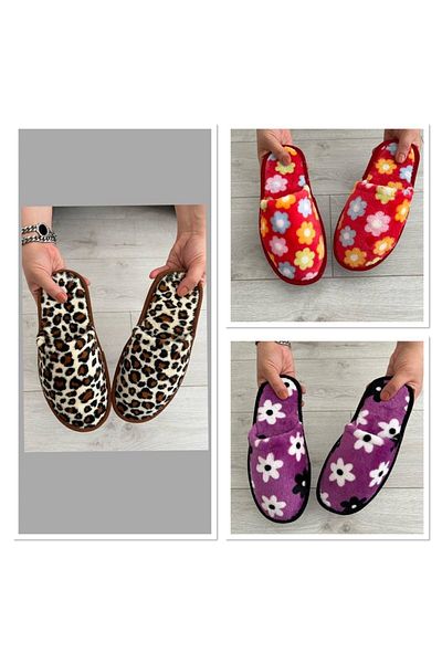 JOTAA Pack of 3 Women's Soft Winter Anatomical Slippers Home Slippers