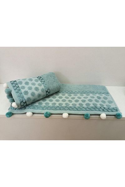 Kardelen 100% βαμβακερή μαλακή πετσέτα - Pompom Dowry Hand Face