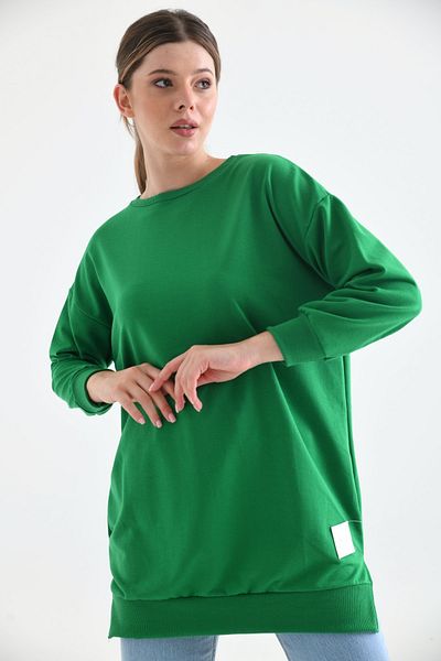 VOLT CLOTHİNG Large Size Embroidered Women's Hijab Tunic