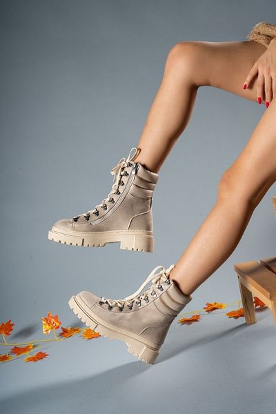 Riccon Skin Suede Γυναικείες Μπότες με φερμουάρ 00121897