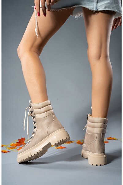 Riccon Skin Suede Γυναικείες Μπότες με φερμουάρ 00121897