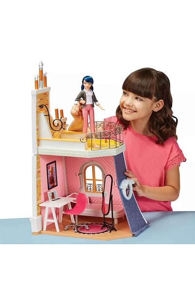Miraculous طقم شرفة وغرفة نوم 2 في 1 من Ladybug Marinette 4+