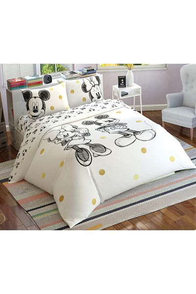 Taç - Set de lenjerie de pat dublu cu licență Minnie&mickey Glitter
