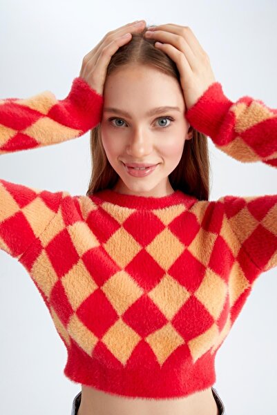 DeFacto Sweater - Pink - Slim fit
