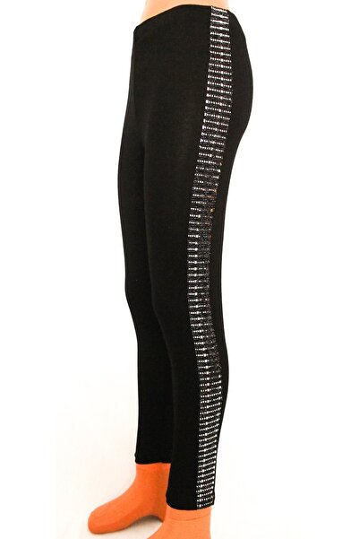 CANYILDIZ الجوارب النسائية السوداء الجانب الترتر