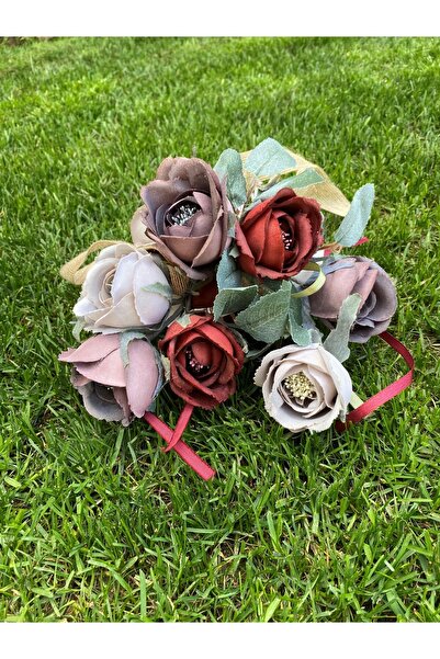 Lucky Art Ar-102-bur-gy 2 Adet Açmış Gül Demeti Bordo